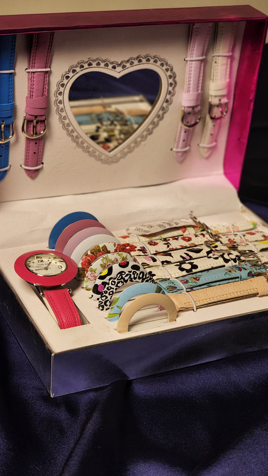 10 in 1 Interchangeable Girl Watch Set | stylish & trendy wrist watch collection for girls | perfect birthday gift