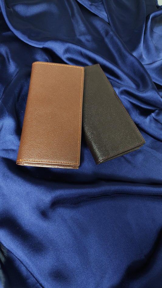 Men's Classic Leather-Look Long Wallet Duo