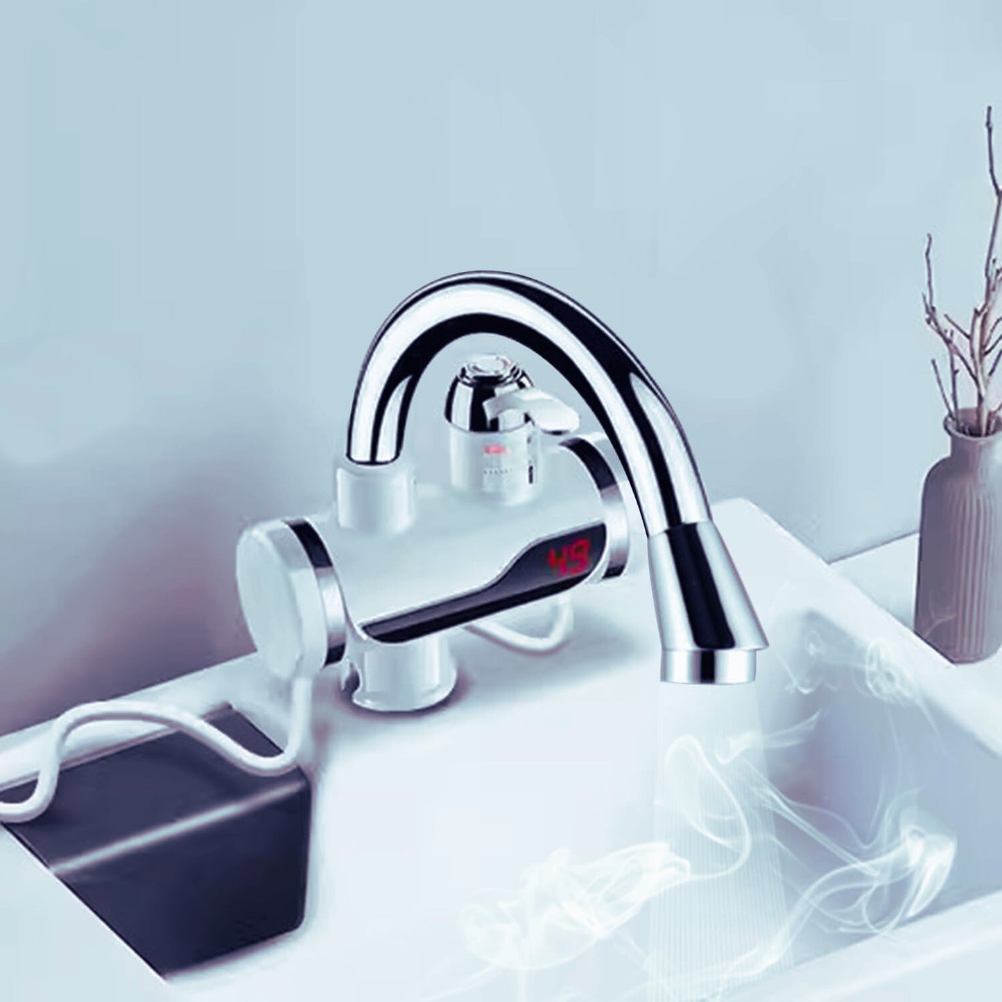 Electric Hot Water Faucet 360° Heater - Fast Heating Tap Water Heater with LED